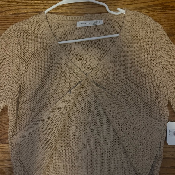 Altar'd State Cream V-Neck Sweater - Picture 2 of 5